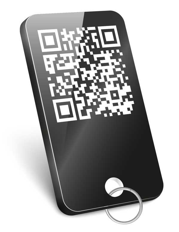 9999100aa Schlüsselanhänger mit QR-Code, Digitale Bibel App - 5er Pack