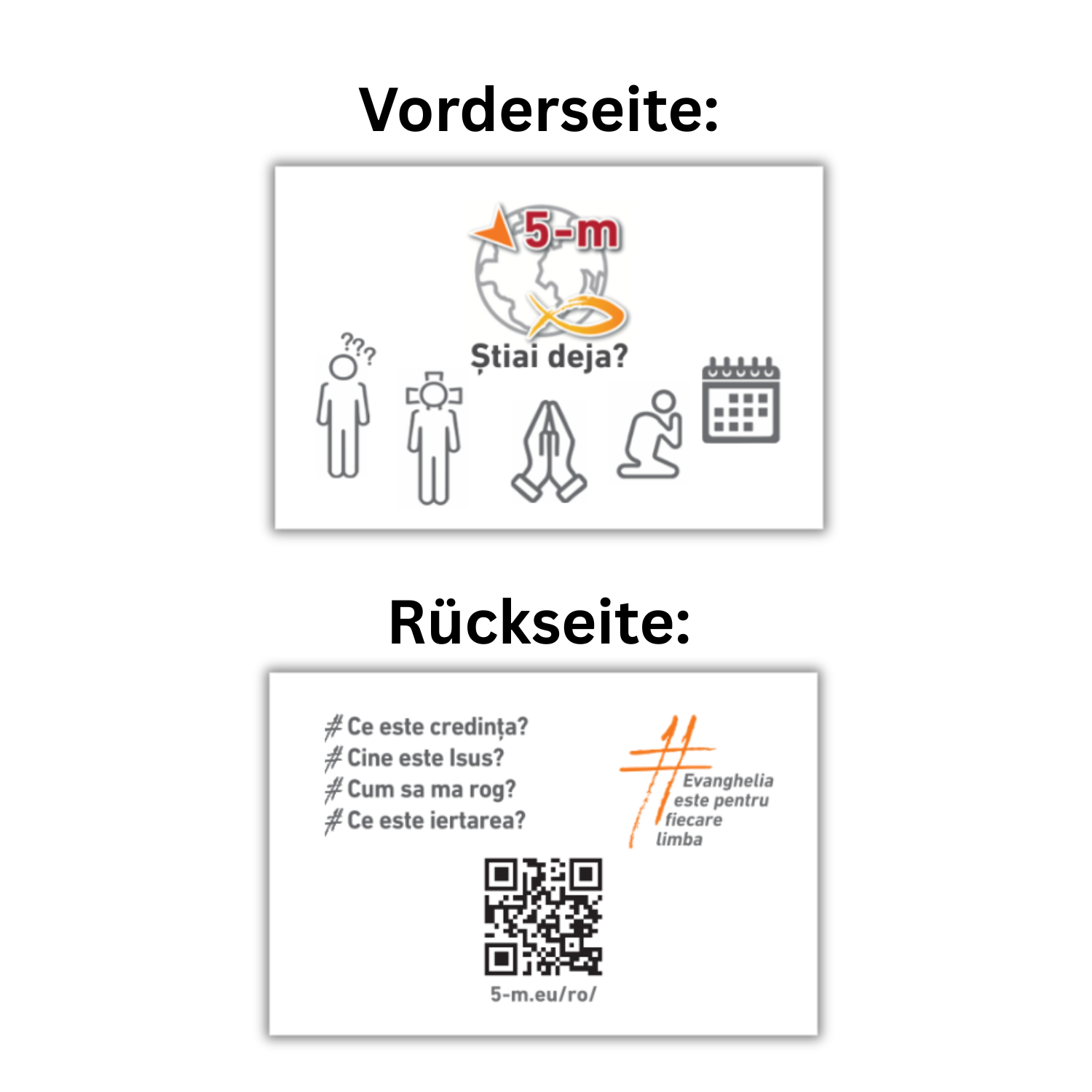 Visitenkarte 5-m, Rumänisch 100er-Pack