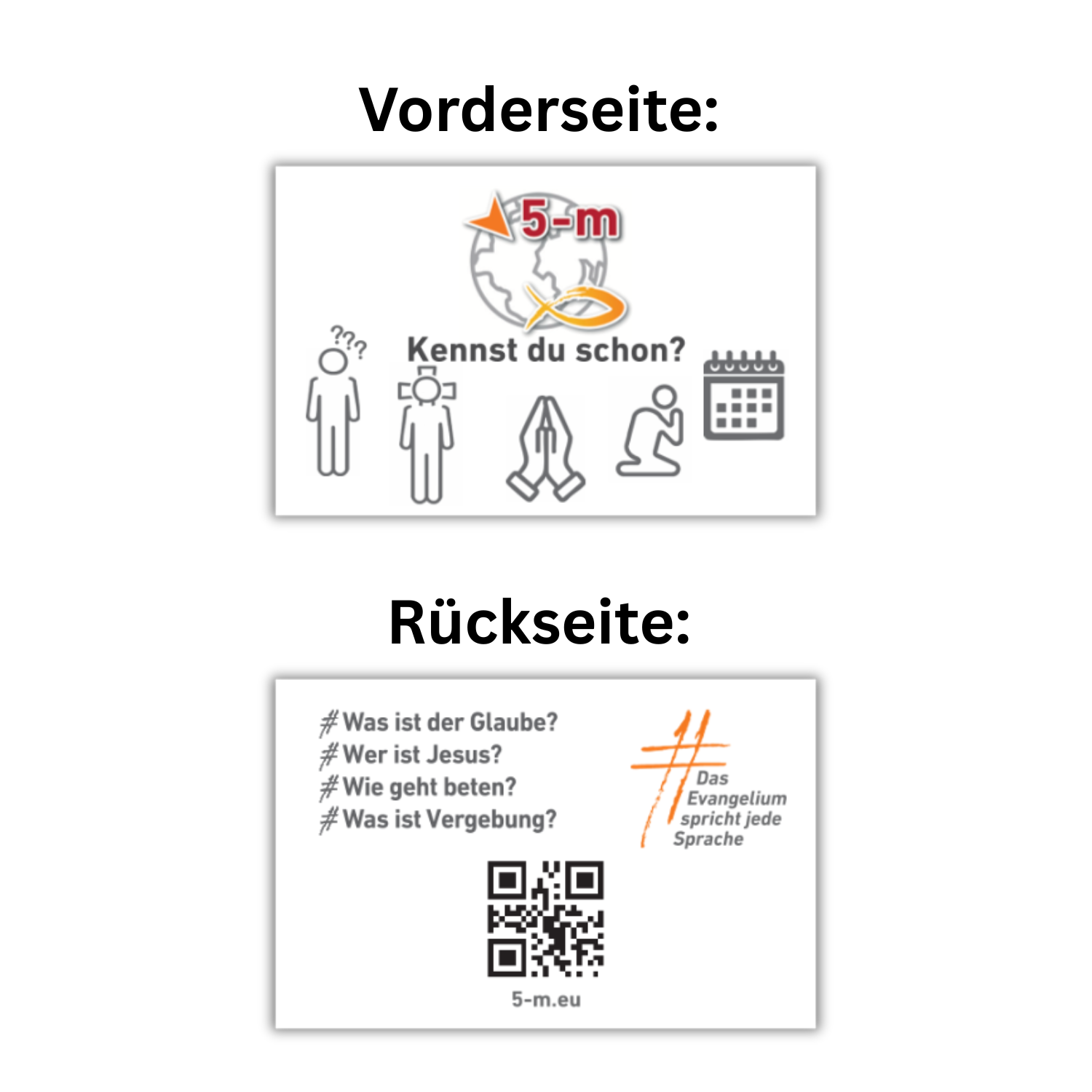 Visitenkarte 5-m, Deutsch 10er-Pack