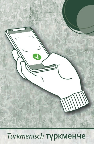 8747630_12syT9OtVkAdRx QR-Code Kärtchen ""Prüft alles"", Turkmenisch, 10er Pack""