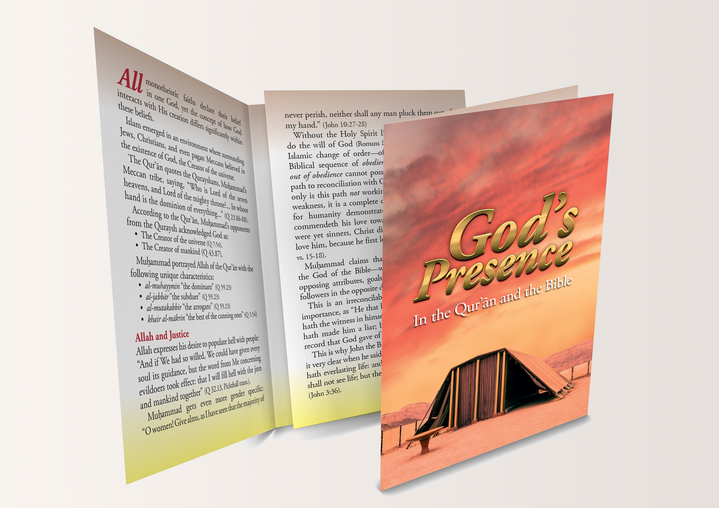 Traktat Englisch, Gottes Gegenwart im Koran und in der Bibel