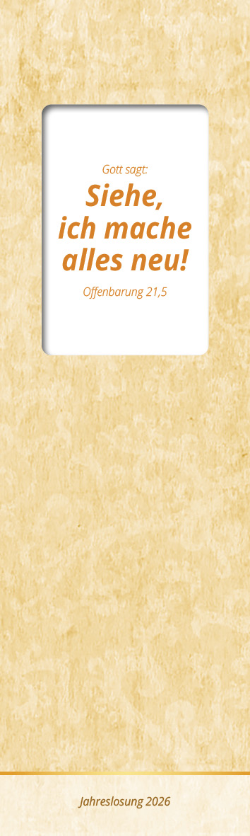 Lesezeichen Jahreslosung 2026 (Offb 21,5), 10er Pack
