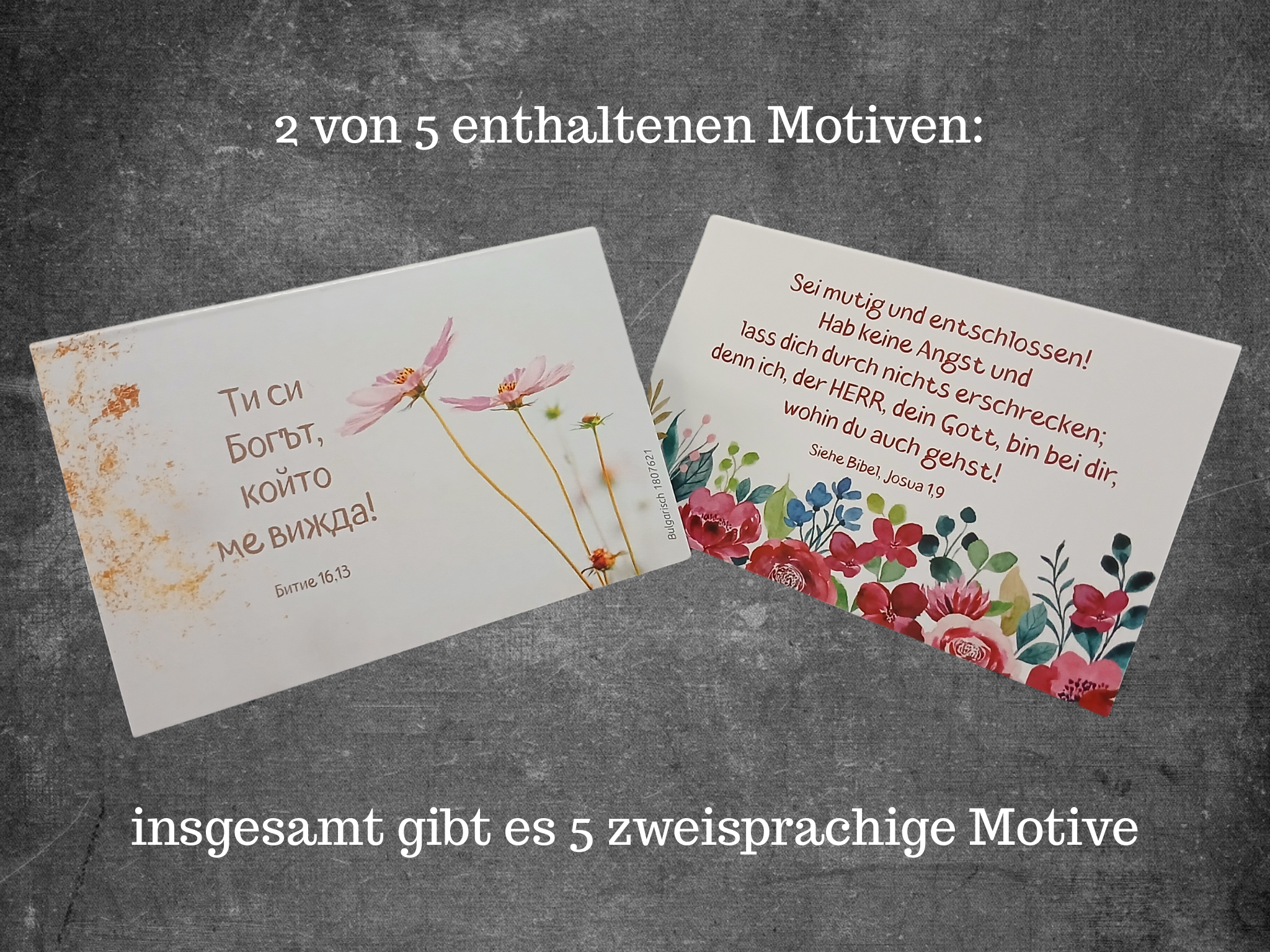 Bibelverskärtchen zum Aufstellen - 10er Pack, Bulgarisch-Deutsch Bibelverskärtchen zum Aufstellen - 10er Pack, Bulgarisch-Deutsch