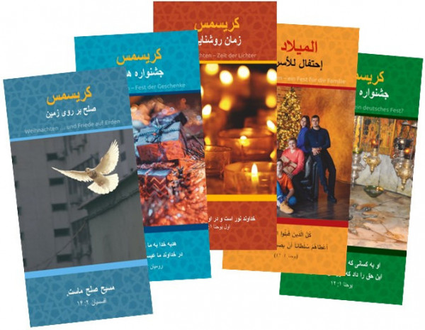 Evangelistische Faltkarten zu Weihnachten, Persisch-Deutsch - 10er Pack