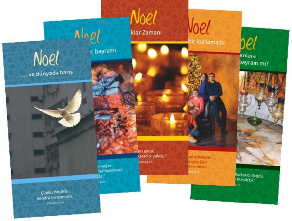 Evangelistische Faltkarten zu Weihnachten, Türkisch-Deutsch - 10er Pack